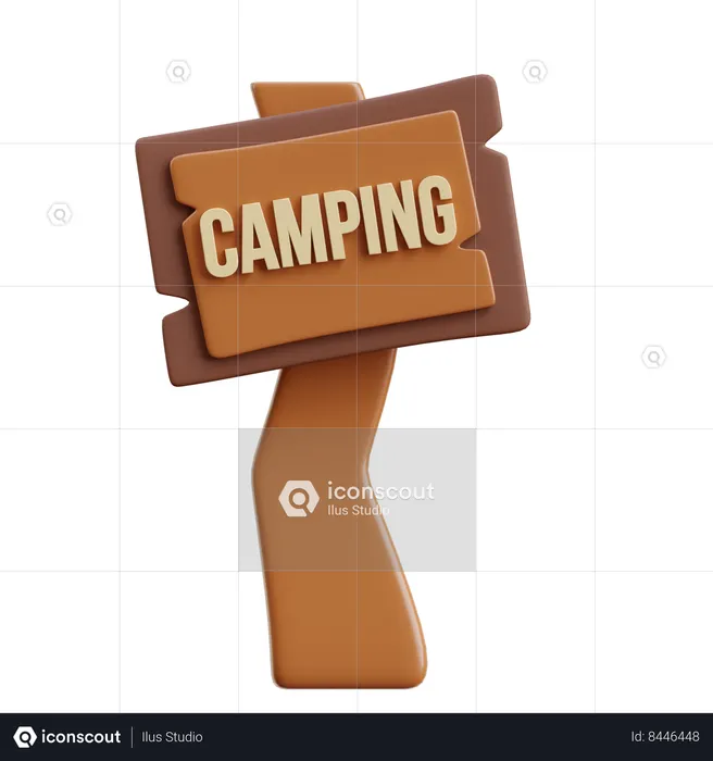 Sinal de acampamento  3D Icon