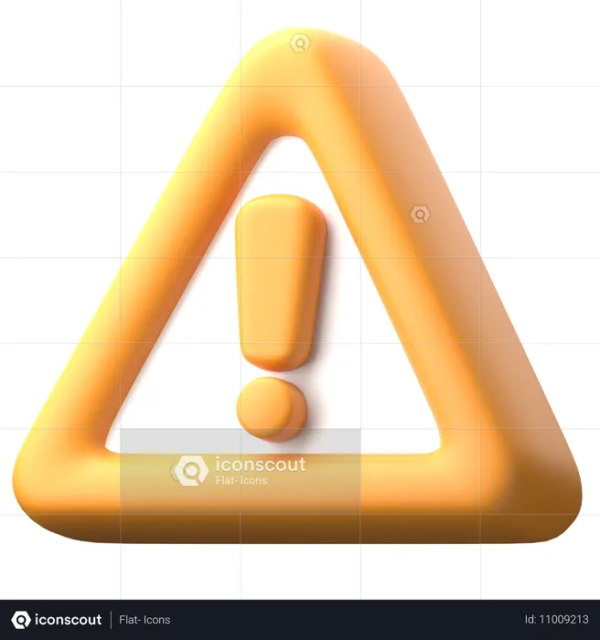 Sinal de alerta  3D Icon