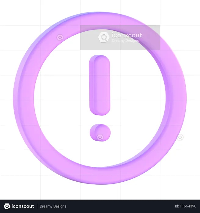 Sinal de alerta  3D Icon