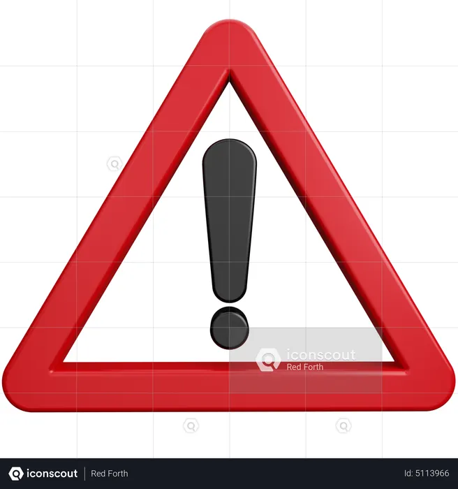 Sinal de alerta  3D Icon