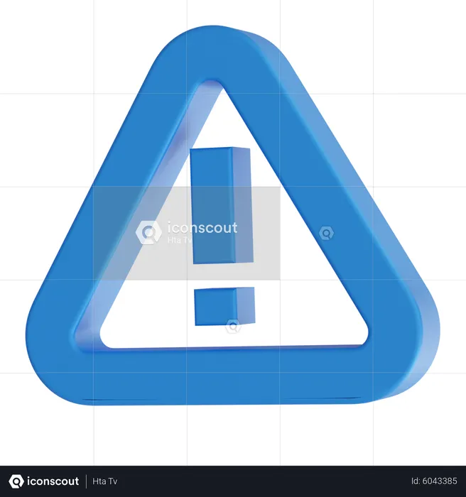 Sinal de aviso  3D Icon