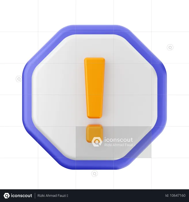 Sinal de cuidado  3D Icon