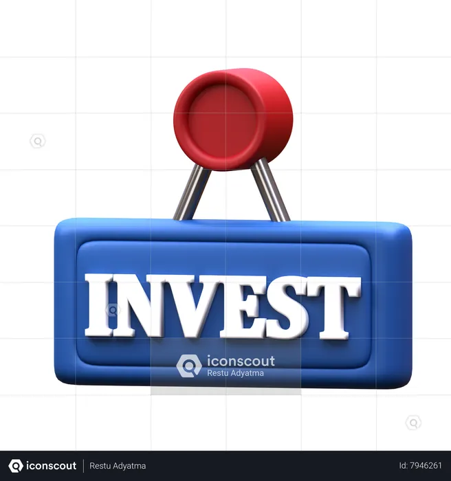 Sinal de investimento  3D Icon