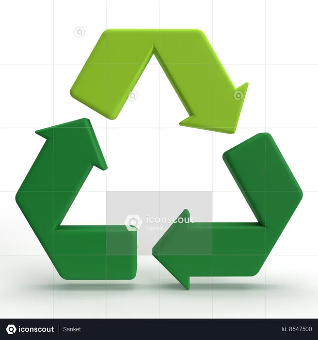 Sinal de reciclagem  3D Icon