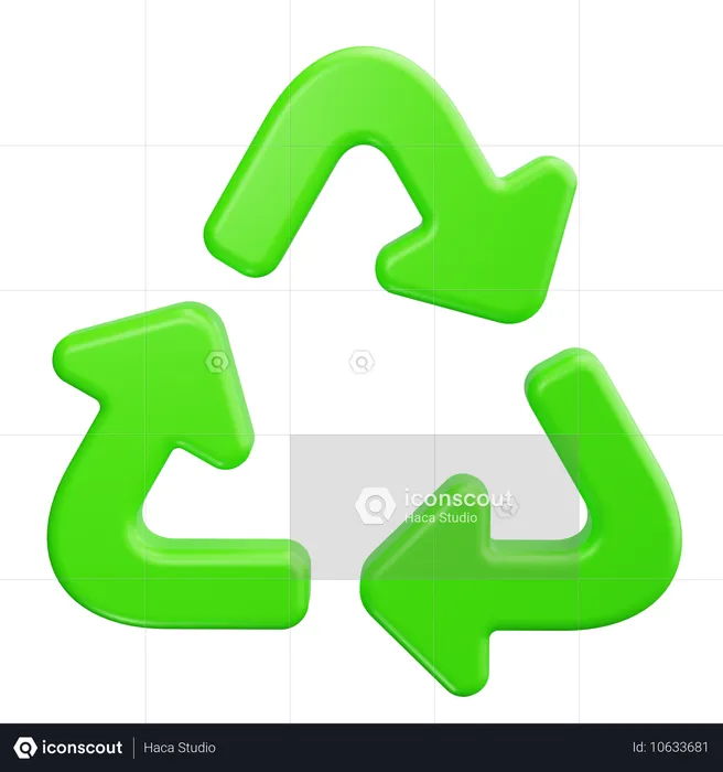 Sinal de reciclagem  3D Icon