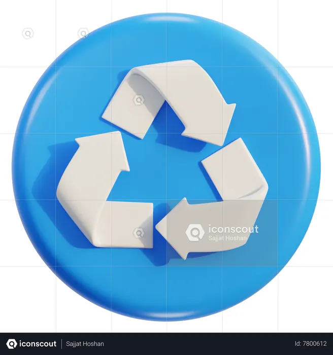 Sinal de reciclagem  3D Icon