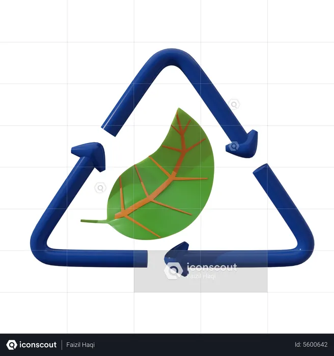 Sinal de reciclagem  3D Icon