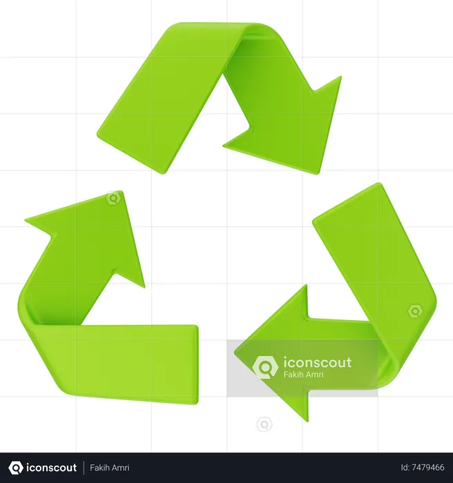 Sinal de reciclagem  3D Icon