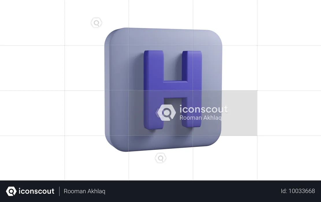 Sinal hospitalar  3D Icon