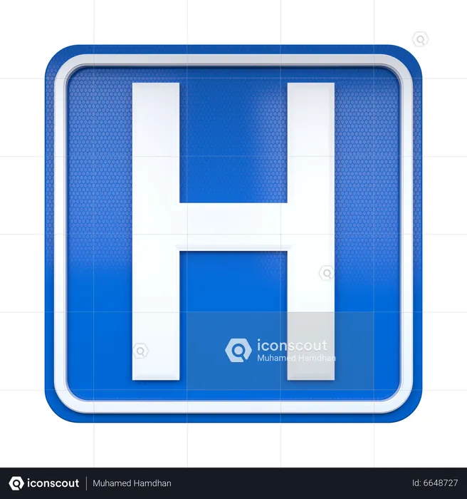 Sinal hospitalar  3D Icon