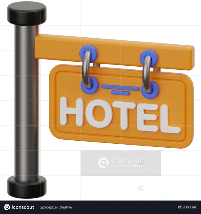 Sinal de hotel  3D Icon