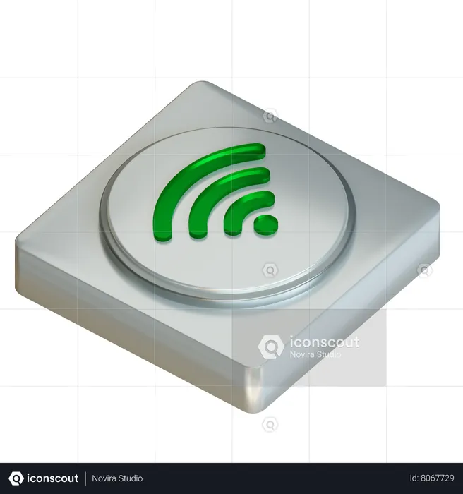 Sinal wi-fi completo  3D Icon