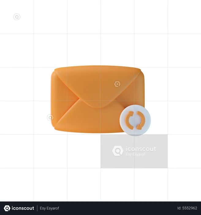 Sincronizar correo  3D Icon