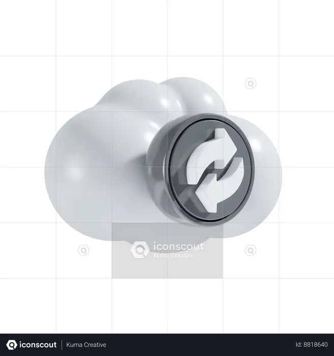 Sincronización en la nube  3D Icon