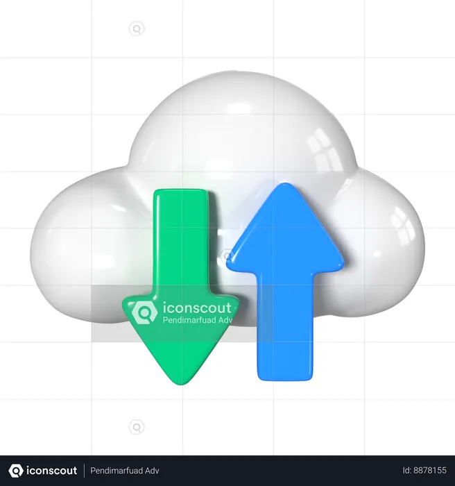 Sincronización en la nube  3D Icon