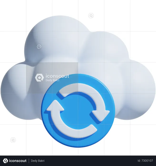 Sincronización en la nube  3D Icon
