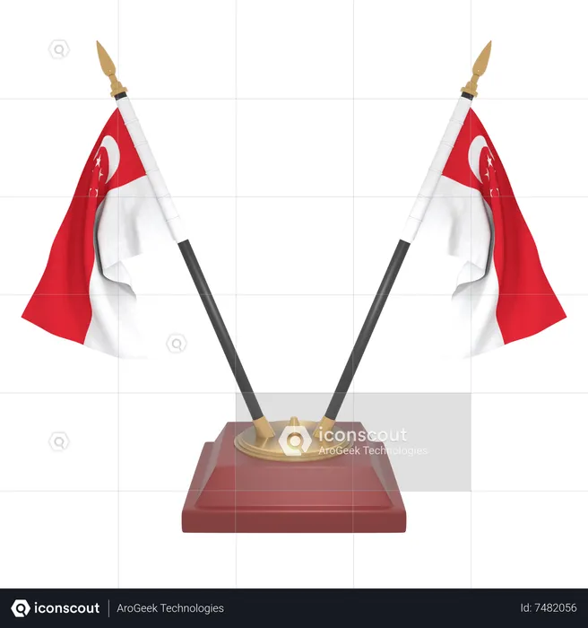 Singapore Flag 3D Icon