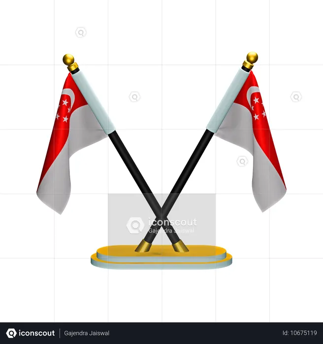 Singapore Flag Flag 3D Icon