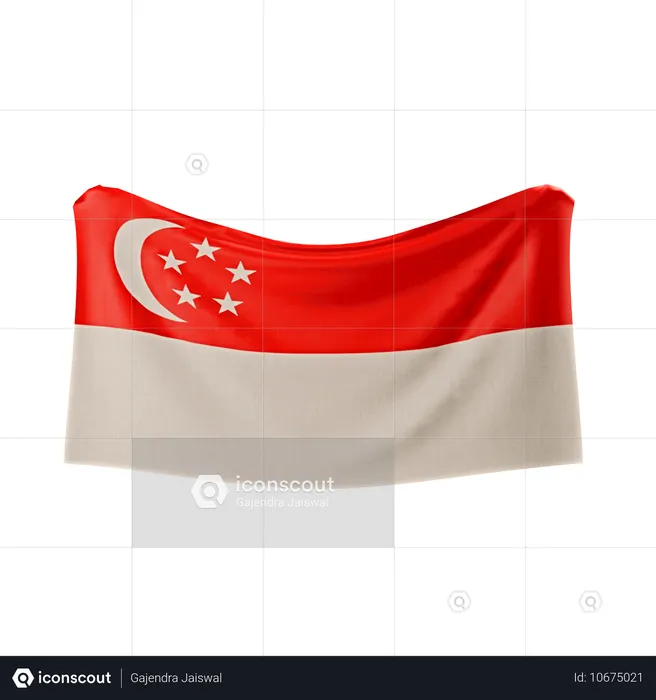 Singapore Flag Flag 3D Icon
