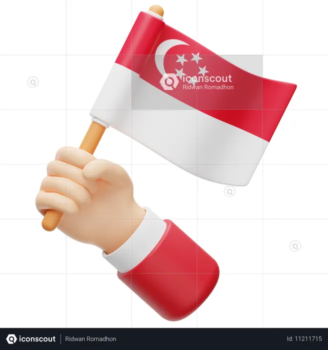 Singapore Flag Flag 3D Icon