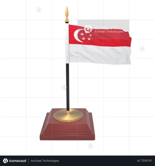 Singapore flag Flag 3D Icon