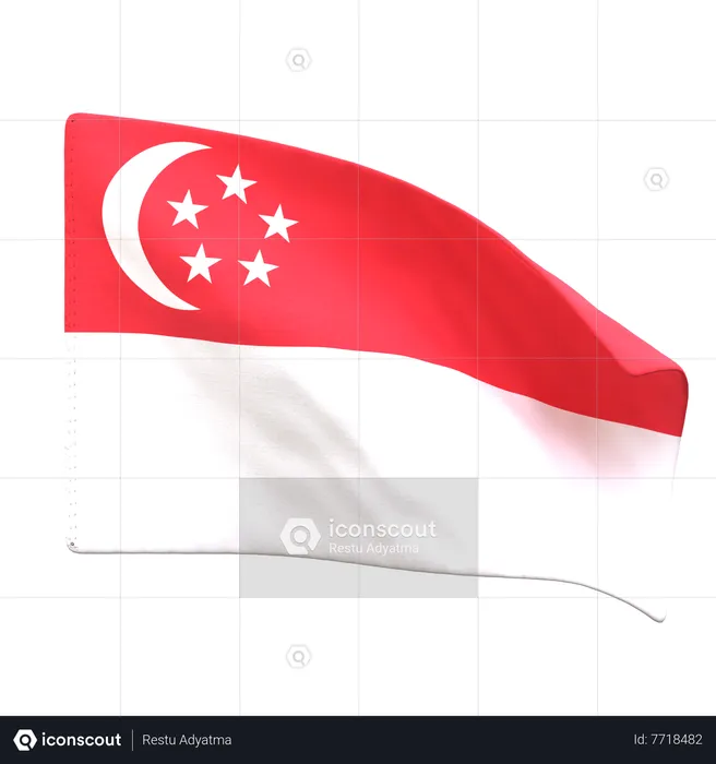 Singapore Flag Flag 3D Icon