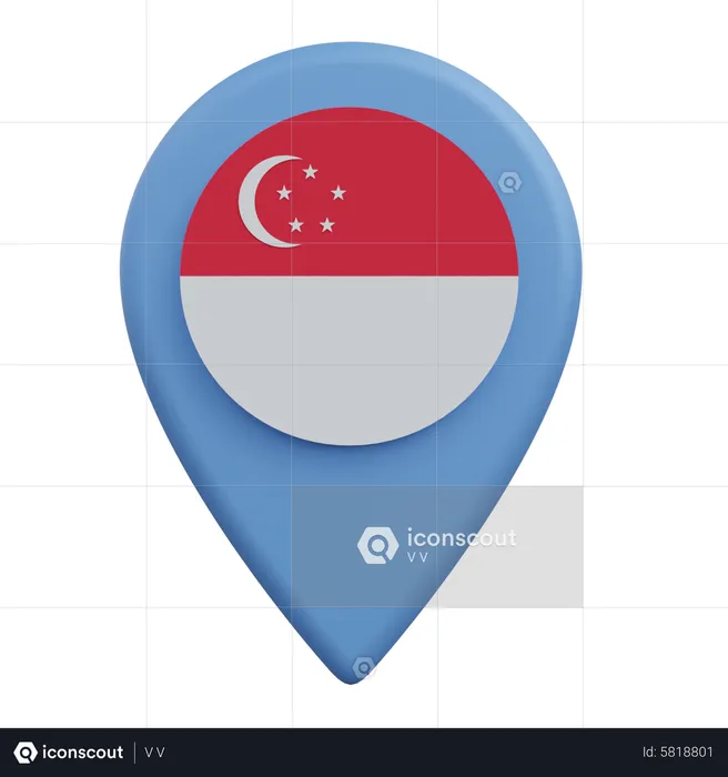 Emplacement à Singapour  3D Icon