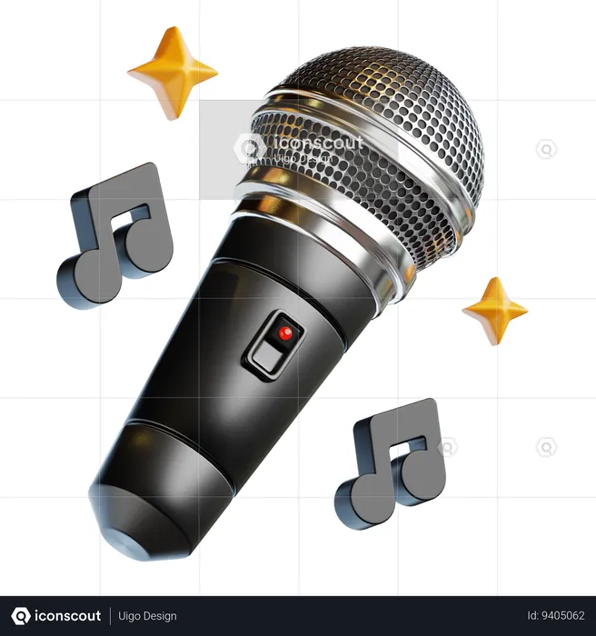 Singing  3D Icon