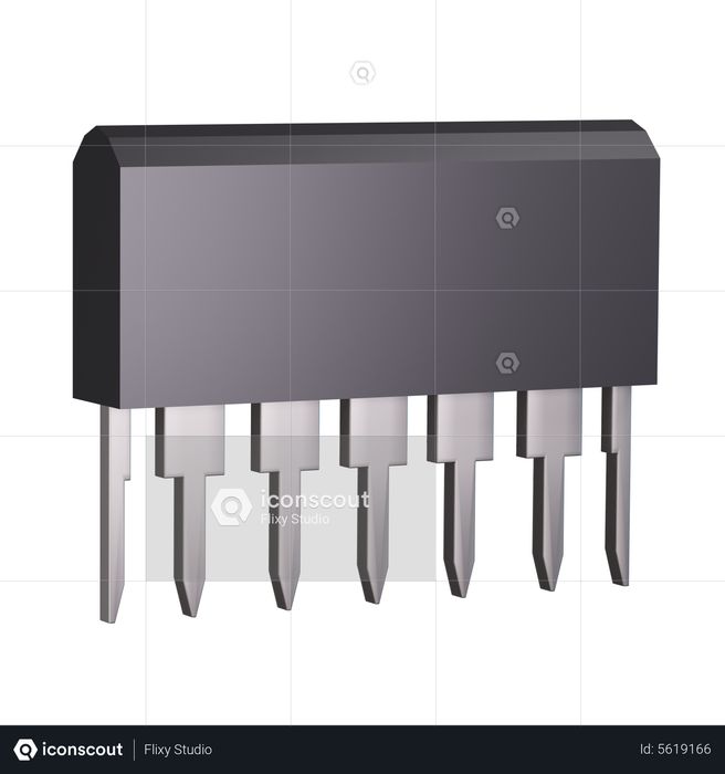 Premium Single Inline Package 3D Icon download in PNG, OBJ or Blend format