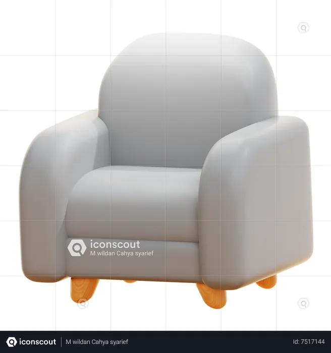 SINGLE SOFA  3D Icon