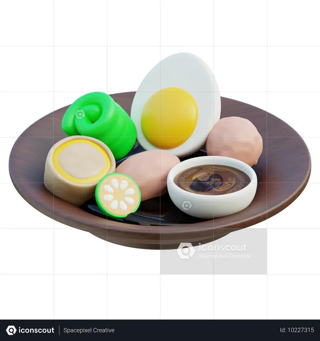 Siomay  3D Icon