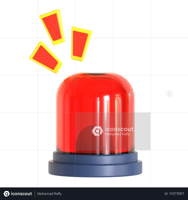 Sirena de bombero  3D Icon