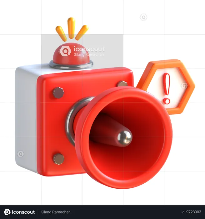 Sirena de emergencia  3D Icon