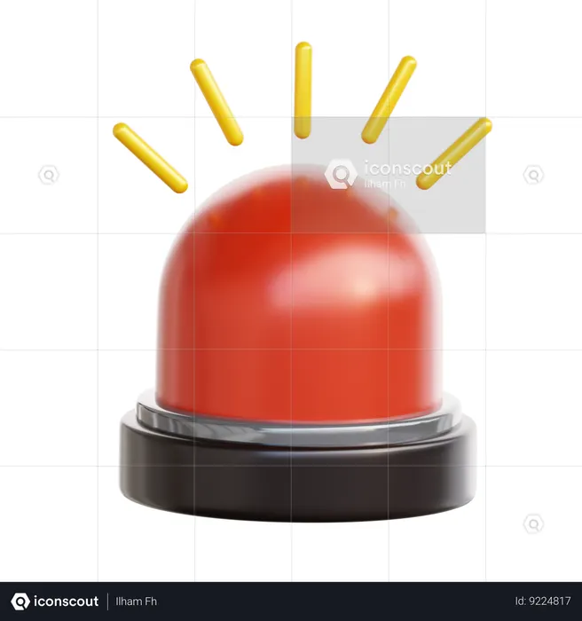 Sirena de incendio  3D Icon