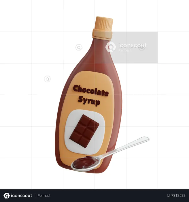 Sirop au chocolat  3D Icon