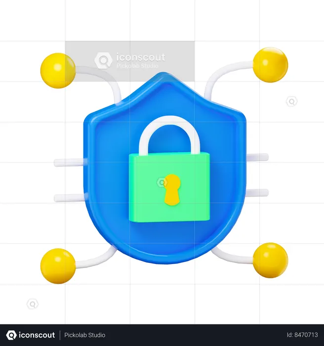 Sistema de segurança  3D Icon