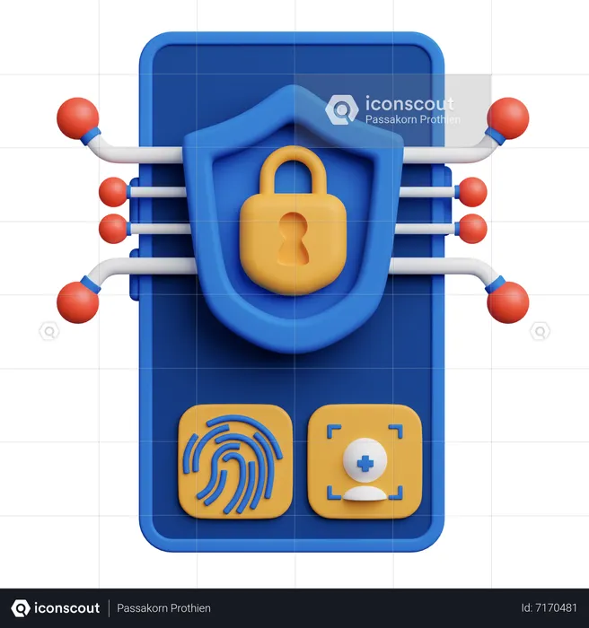 Sistema de segurança  3D Icon