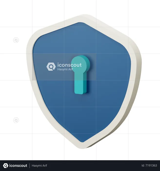 Sistema de seguridad  3D Icon