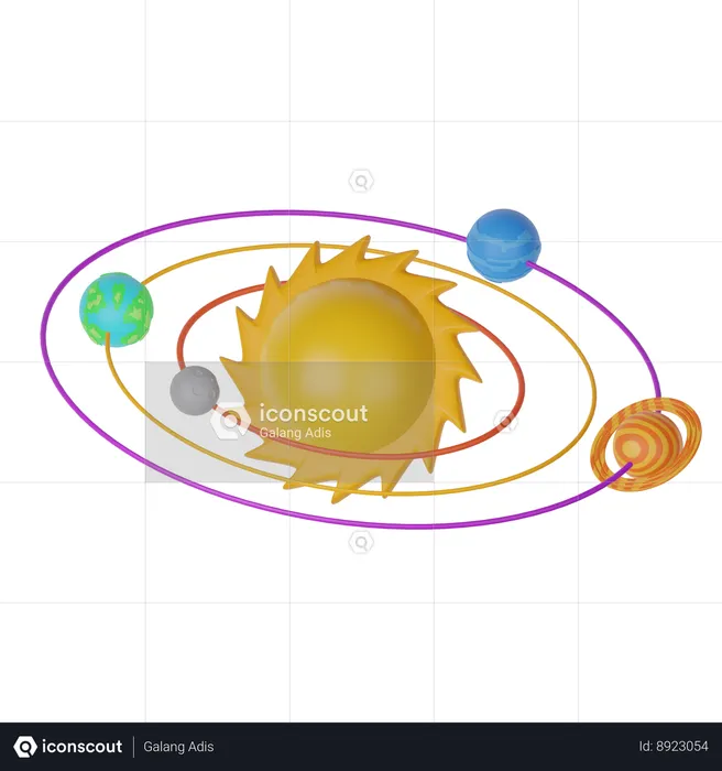 Sistema solar  3D Icon