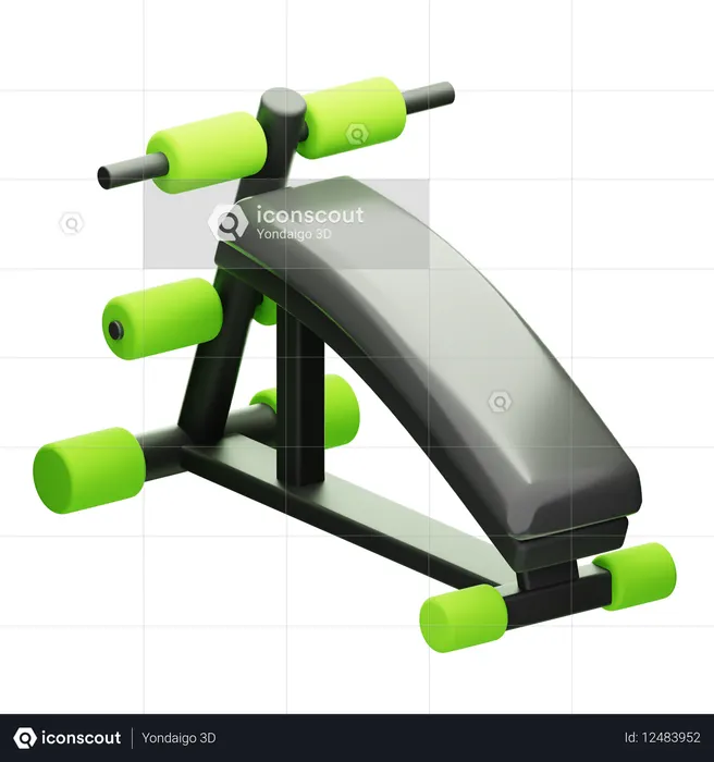 Sit Up Bench  3D Icon