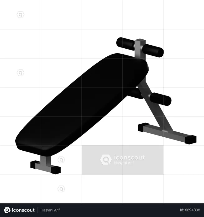 Sit Up Bench  3D Icon