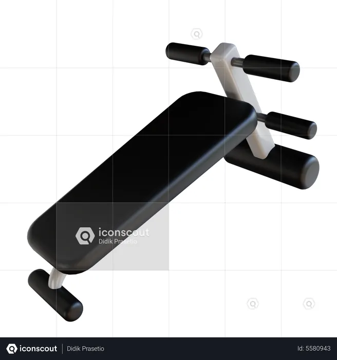 Sit Up Bench  3D Icon