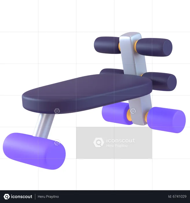 Sit Up Bench  3D Icon