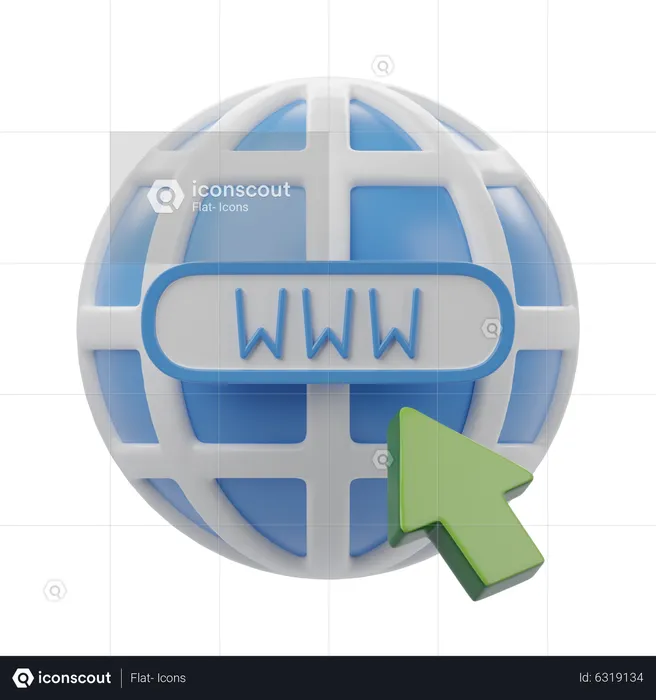 Local na rede Internet  3D Icon