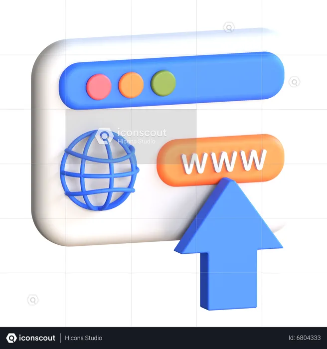 Local na rede Internet  3D Icon