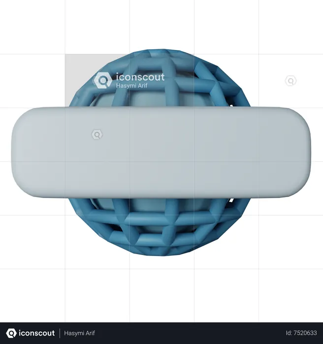 Local na rede Internet  3D Icon