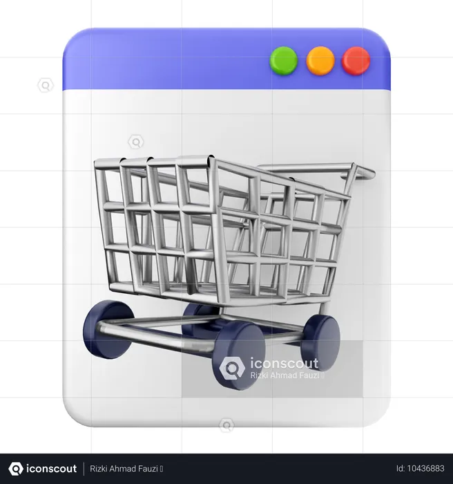 Site de compras  3D Icon