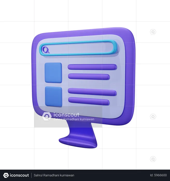 Site de commerce électronique  3D Icon