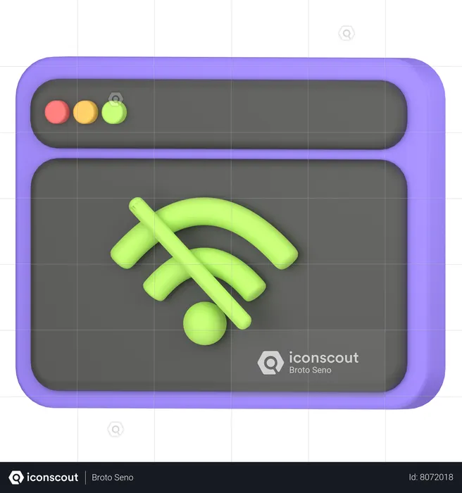 Site não conectado  3D Icon