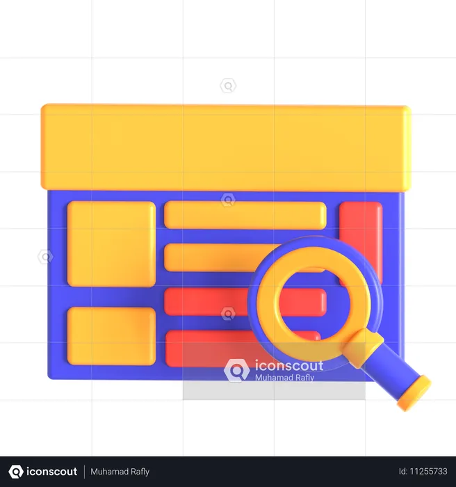 Pesquisa de site  3D Icon